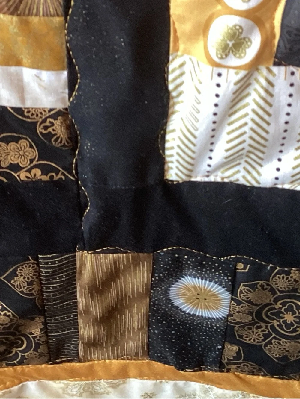 NWT. Gold and Black Star Lap Quilt